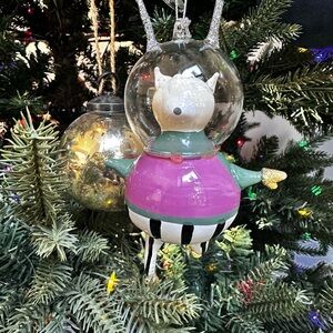 West Elm Festive Ornament with Purple and Gold Accents